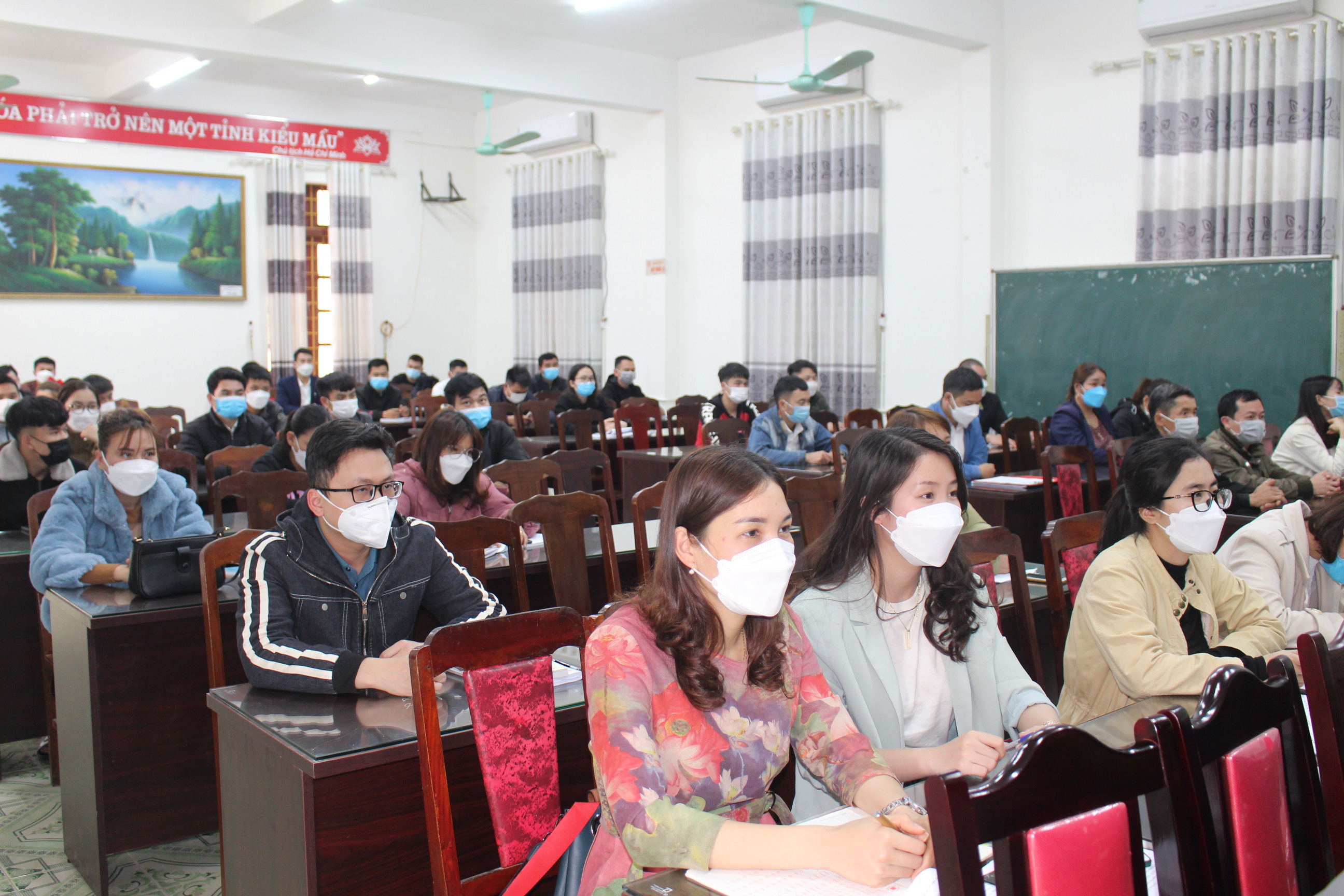 Các học viên tại lễ bế giảng