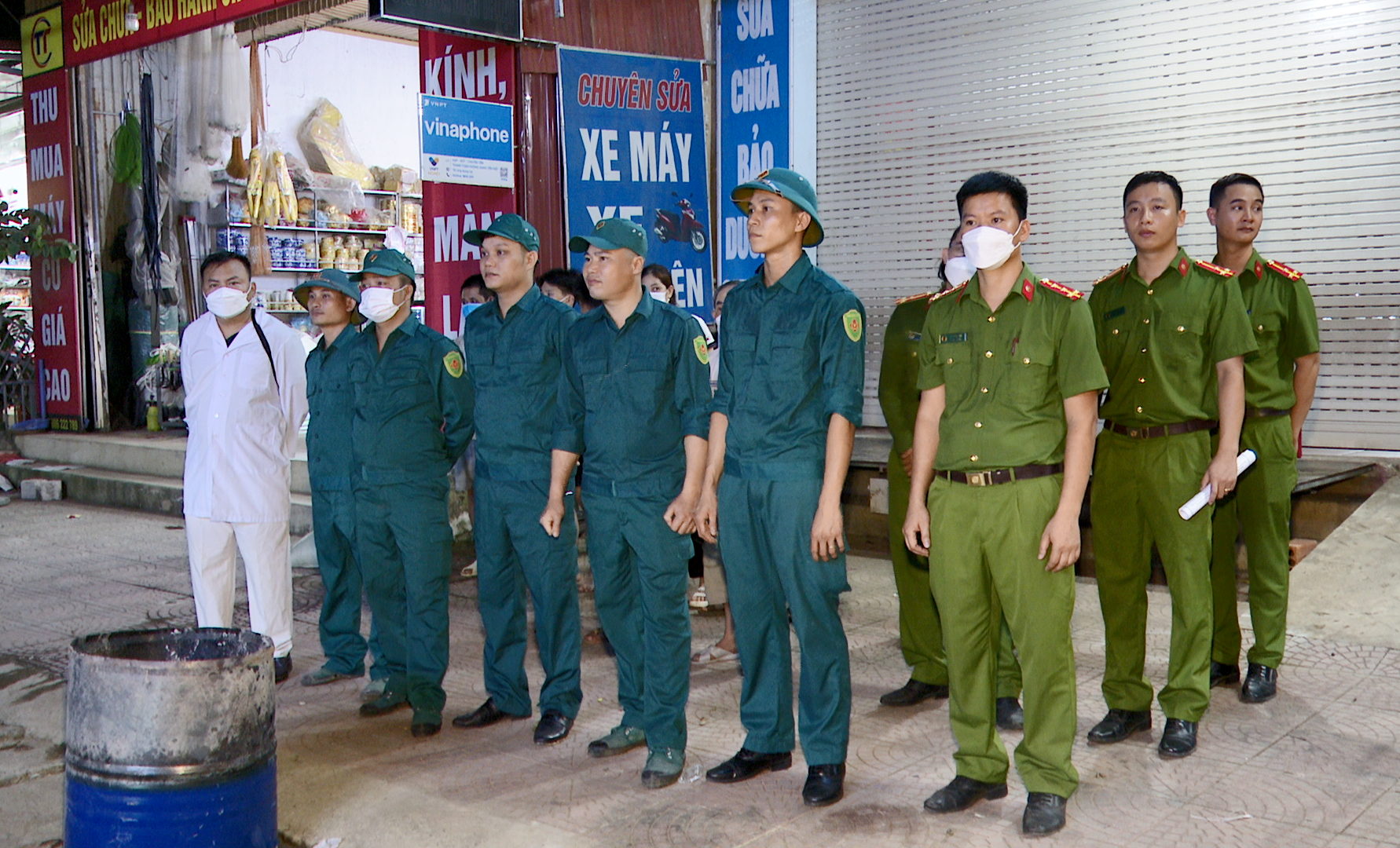 Các lực lượng chức năng tham gia thực tập